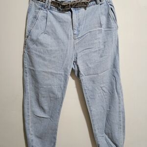 Zara Sky Blue Boyfriend Jeans